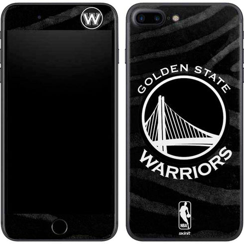 NBA Golden State Warriors Black Animal Print iPhone 8 Plus Skin